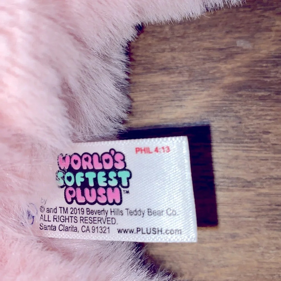 Worlds softest plush- pink bear, 2019 Beverly Hills Teddy Bear Co. - Picture 5 of 5